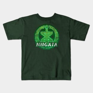 Niigata Municipality Japanese Symbol Distressed Kids T-Shirt